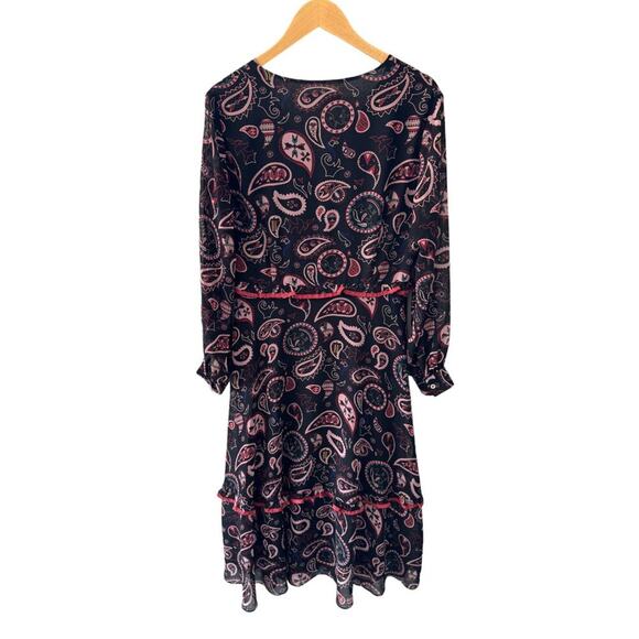 Ted Baker Colour by Numbers Limeri V-Neck Printed Midi Dress Size 4 - Picture 4 of 11